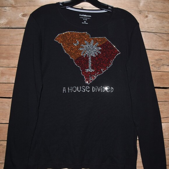 Clemson South Carolina House Divided rhinestone shirt XS,S,M,L,XL,XXL,1X,2X… - Picture 7 of 7